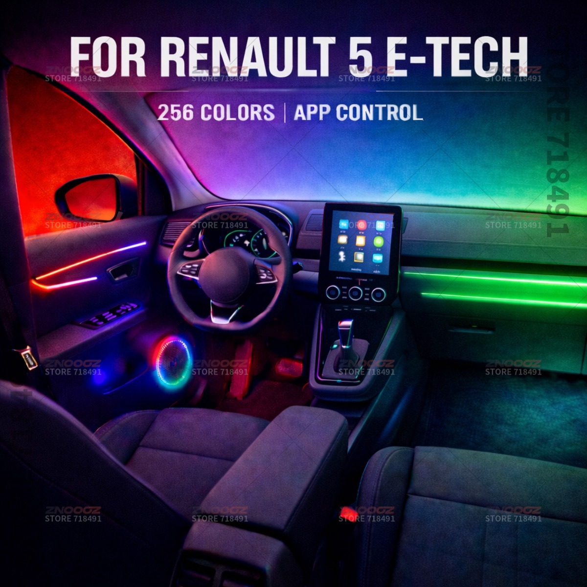 Tech Lighting Accessories - 22'si 1 arada RGB Araç İçi