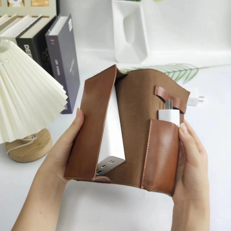 Tech Accessories Travel Organizer Pouch - 1 adet PU deri çok bölmeli