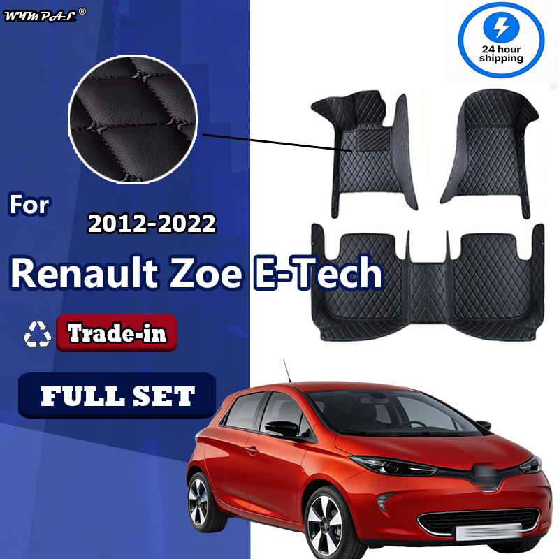 Tech Accessories 2022 - Lüks Deri Araba Paspaslar Renault Zoe