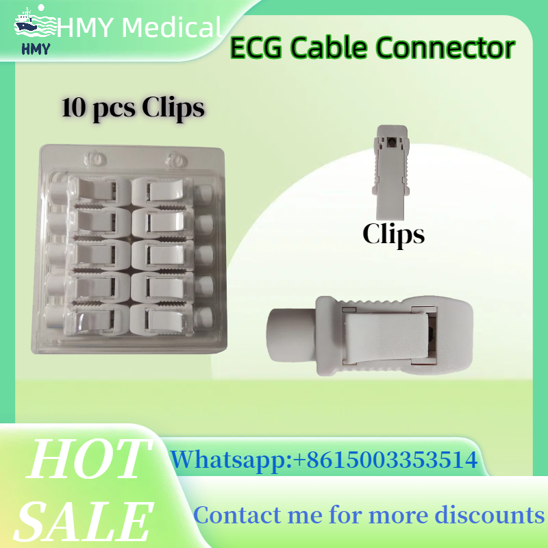Vet Tech Accessories - 10 adet/paket, evrensel EKG adaptör kablo